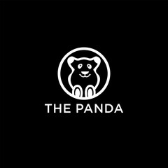 The panda logo design icon template