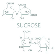 Sucrose molecular skeletal chemical formula.	
