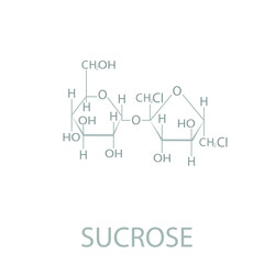 Sucrose molecular skeletal chemical formula.	
