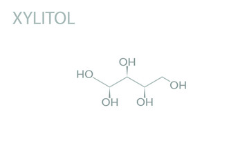 Xylitol molecular skeletal chemical formula.	
