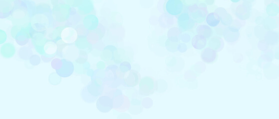 Abstract bokeh glowing lights blue horizontal background. Vector illustration