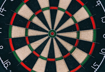 dartboard in close up