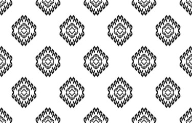 Abstract ethnic tribal pattern art. Ethnic ikat seamless pattern. American, Mexican style. Design for background, wallpaper, illustration, fabric, clothing, carpet, textile, batik, embroidery.