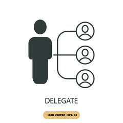 delegate icons  symbol vector elements for infographic web