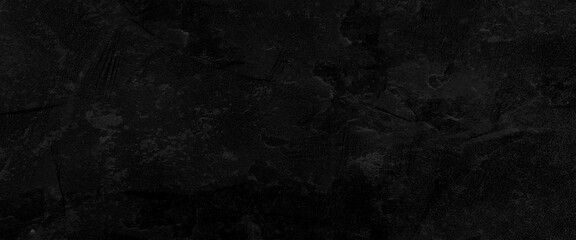 Black stone concrete texture background anthracite panorama. Panorama dark grey black slate background or texture, vector black concrete texture. stone wall background.
