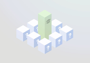 Bite-Sized Learning concept. Microlearning vector illustration in flat design.