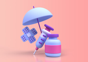 Health insurance concept illustration Landing page template for background