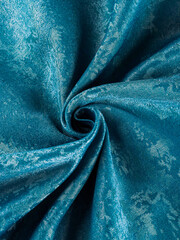 Blue curtains marble texture fabric - obrazy, fototapety, plakaty