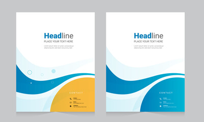 Cover design for annual report and business catalog, magazine, flyer or booklet. Brochure template layout. A4 cover vector EPS-10