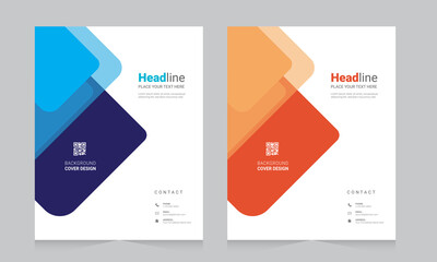 Cover design for annual report and business catalog, magazine, flyer or booklet. Brochure template layout. A4 cover vector EPS-10