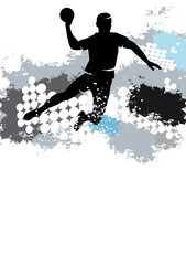 Handball sport graphic for use as poster and flyer.