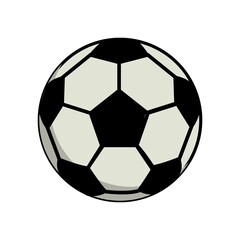 Fototapeta premium Football or Soccer Ball Flat Icon on White background. Soccer ball flat vector icon for sports apps and websites. Sports equipment for competitions, championships and leisure