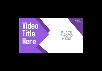Purple color of video thumbnail design