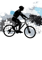 Fototapeta na wymiar Cycling sport and hobby graphic for use as poster and flyer.