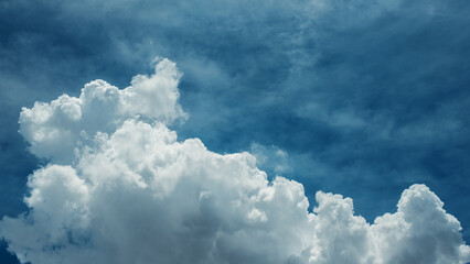 blue sky with white soft clouds