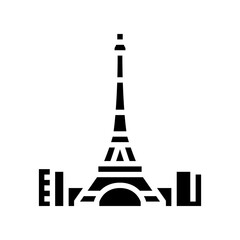 eiffel tower glyph icon vector. eiffel tower sign. isolated symbol illustration