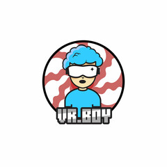 gaming virtual afro boy mascot