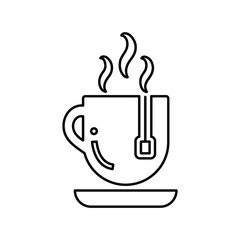 Coffee, cup, hot outline icon. Line vector design.