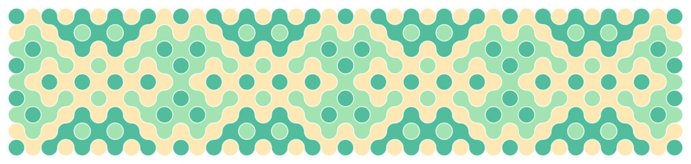 Multicolor truchet tiling connections illustration