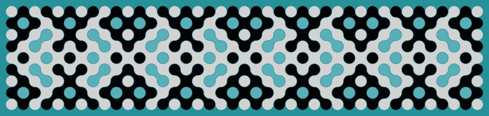 Multicolor truchet tiling connections illustration