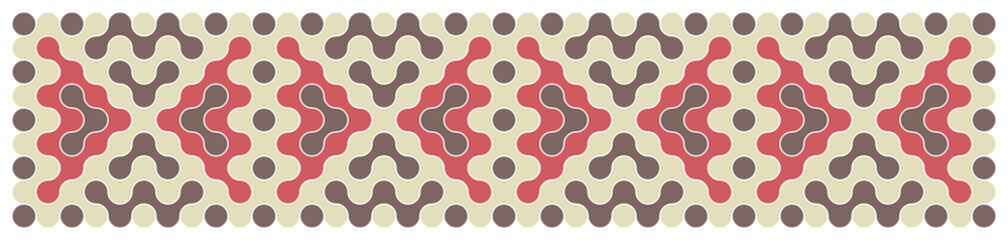 Multicolor truchet tiling connections illustration