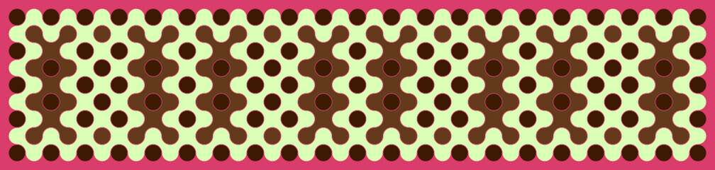 Multicolor truchet tiling connections illustration