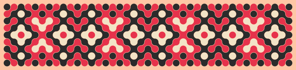 Multicolor truchet tiling connections illustration