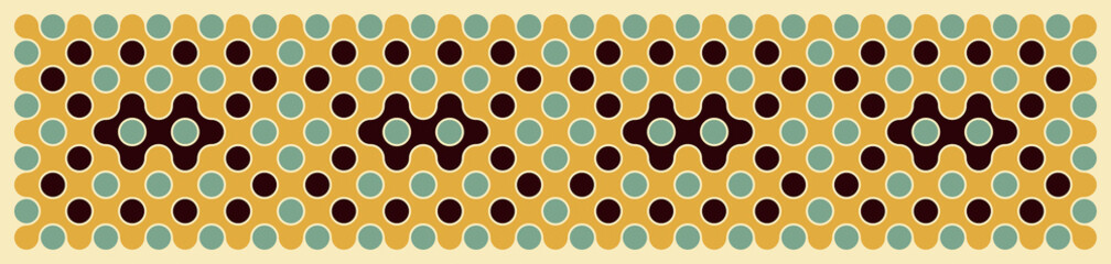 Multicolor truchet tiling connections illustration