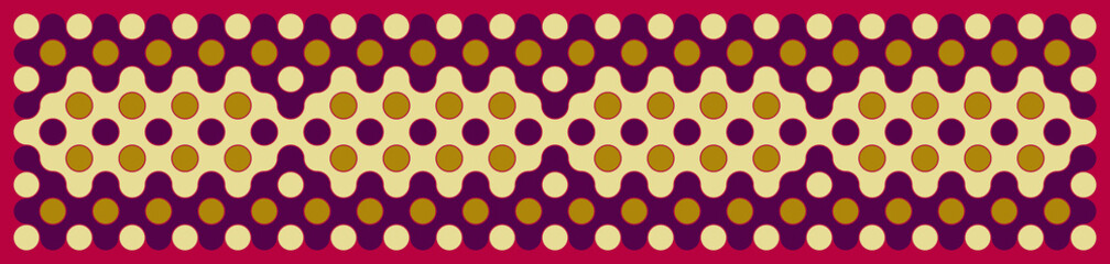 Multicolor truchet tiling connections illustration