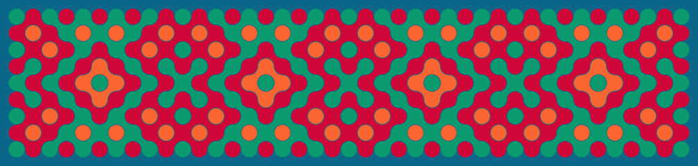 Multicolor truchet tiling connections illustration