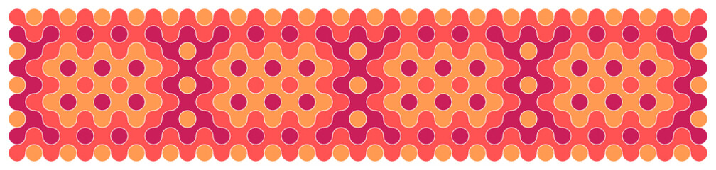 Multicolor truchet tiling connections illustration