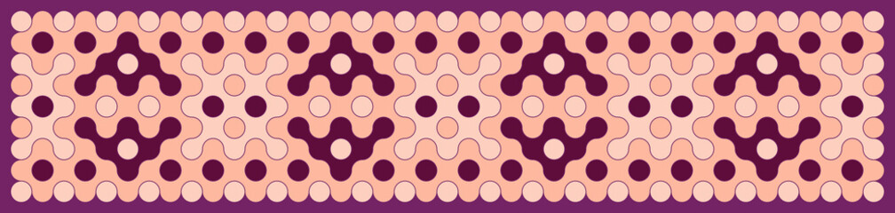 Multicolor truchet tiling connections illustration