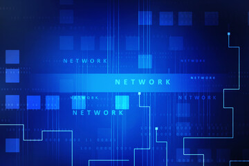 2d illustration abstract digital binary data on computer screen