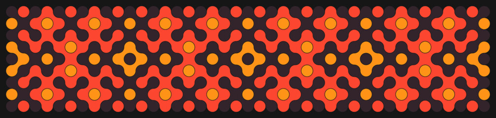 Multicolor truchet tiling connections illustration