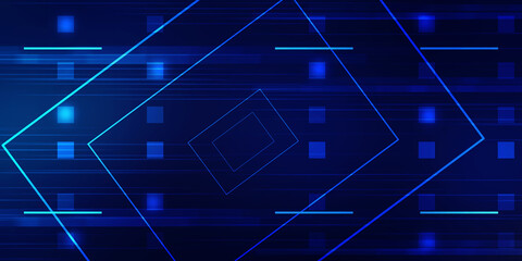 2d illustration Abstract futuristic electronic circuit technology background