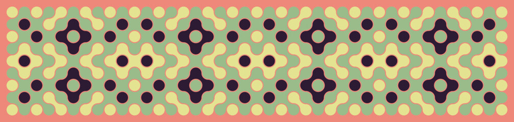Multicolor truchet tiling connections illustration