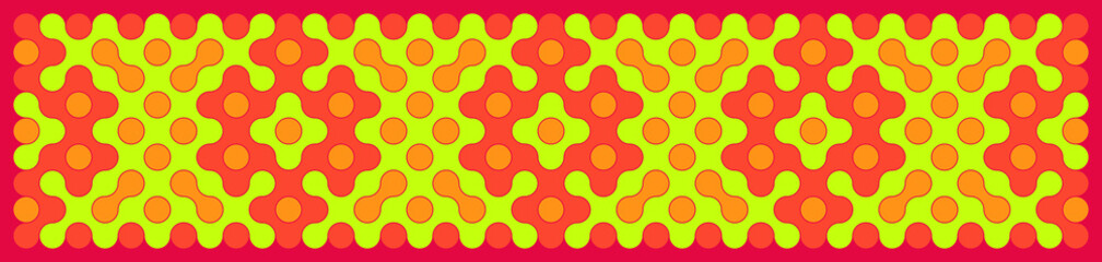 Multicolor truchet tiling connections illustration