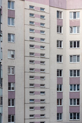Detail of balconies in a block of the flats