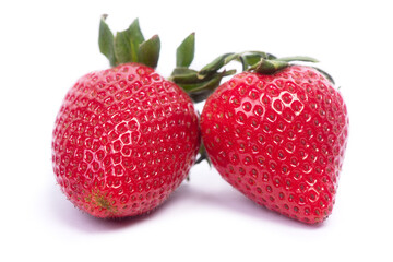 Group of natural strawberries