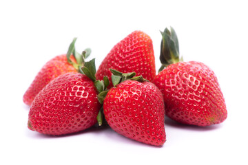 Group of natural strawberries