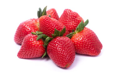 Group of natural strawberries
