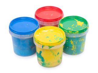 Group of gouache paint jars