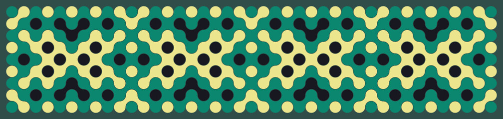 Multicolor truchet tiling connections illustration