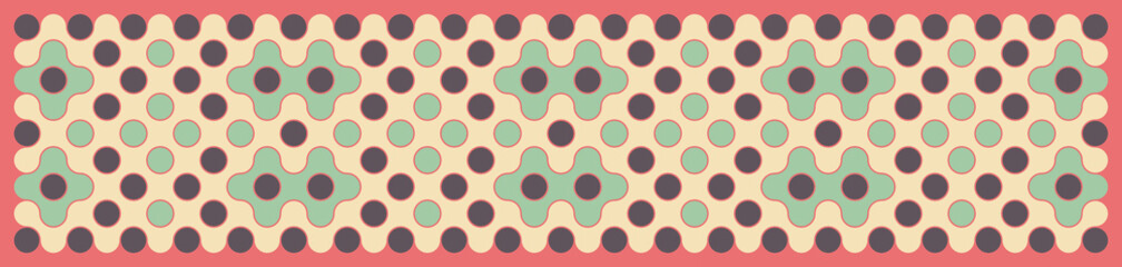 Multicolor truchet tiling connections illustration