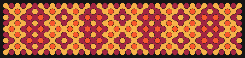Multicolor truchet tiling connections illustration