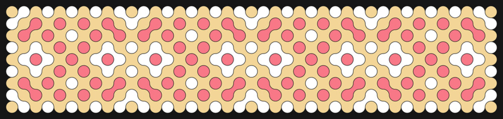 Multicolor truchet tiling connections illustration