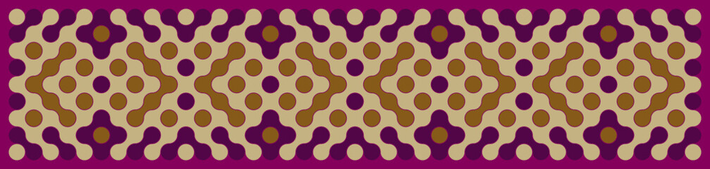 Multicolor truchet tiling connections illustration