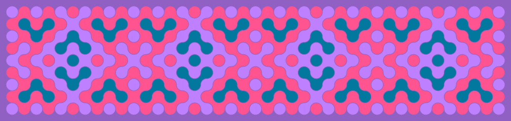 Multicolor truchet tiling connections illustration