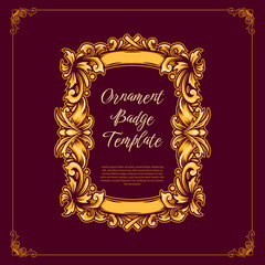 Vintage Ornament Badge Template
