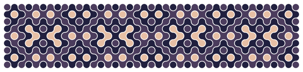 Multicolor truchet tiling connections illustration